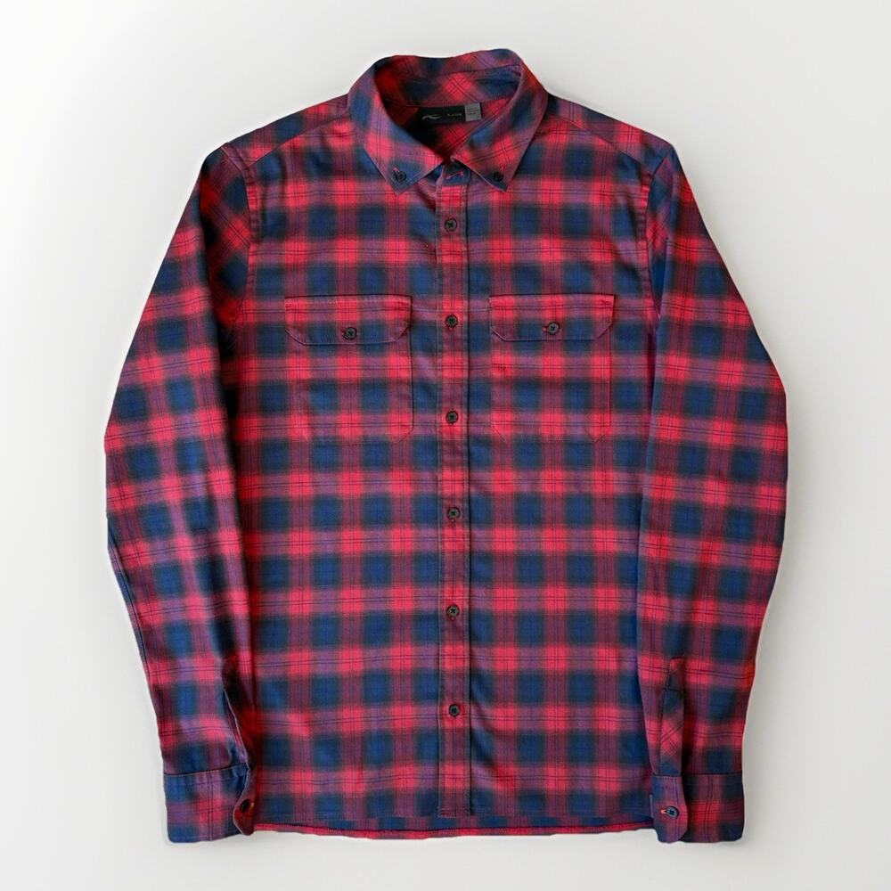 KJUS Flannel Small Multicolor Red Navy Hiking Outerwear Minimalist Colorado